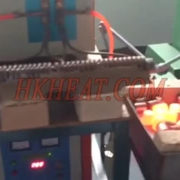 full auto feed system with induction heater for forging copper rods