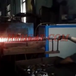 induction forging steel rods by manual feeding