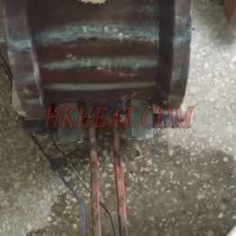 induction hardening u shape of surface of flange by customized induction coil with ferrite core