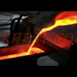 induction melting steel with tilting furnace
