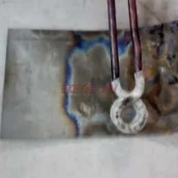 induction tempering titanium plate by handheld induction coil (1)