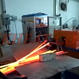 quick induction forging steel rods by 300kw mf induction heater