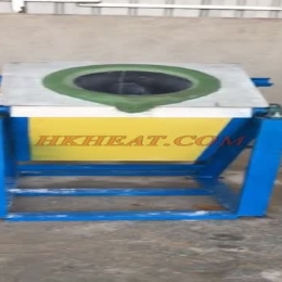 tilting furnace for induction melting gold by 80KW MF machine (4)