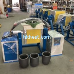 60kw mf induction heater with tilting furnace