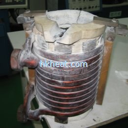Special induction coil for melting furnace