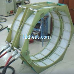air cooled cylinder induction coil for heating gas pipeline by DSP air cooled induction heating mach