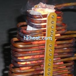 custom-design induction coil for heating steel workpiece