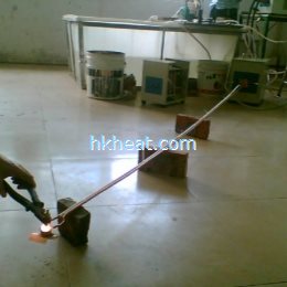 custom-design long induction coil for heating steel rod