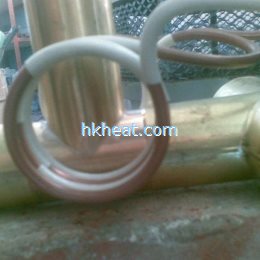 double ear shape induction coil for brass soldering