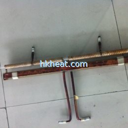 induction coil for tempering iron wire