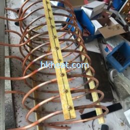 parallel connection induction coils for heating long or big work-piece