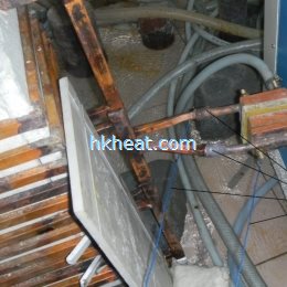 quadrate induction coil for heating aluminum rod