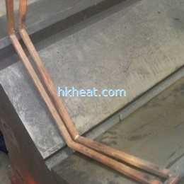 special V shape induction coil for surface heating