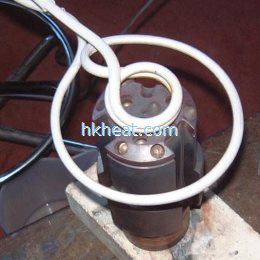 induction hard brazing by customized induction coil