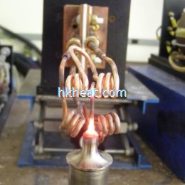 induction brazing two positions by multi heads of u shape in one induction coil