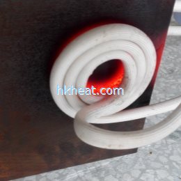 induction annealing steel plate by u shape double ear induction coil