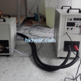 induction annealing with u shape double ear induction coil