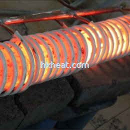 induction forging 12cm steel bars by 120kw machine