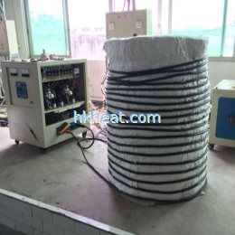 induction heating steel pipe by flexible water cooled induction coil