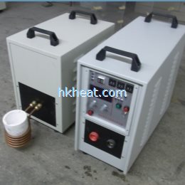 induction melting furnace 2kg for gold by 25kw machine
