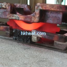 custom built induction coil with magnetic ferrite for heating mould