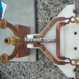 double head coil for induction hardening machine