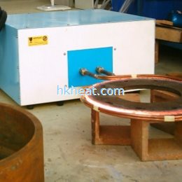 induction hardening gear teeth by horizontal induction coil