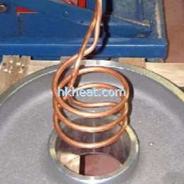 induction hardening inner surface of flange