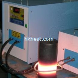 induction heating 12cm steel bar by 30kw