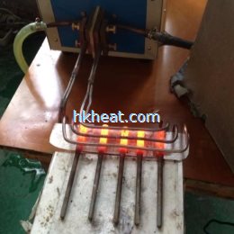 induction heating bolts ends by MF machine