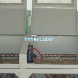 induction heating electric wire online by multi induction coils
