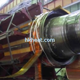 induction heating for rotor turbine installation