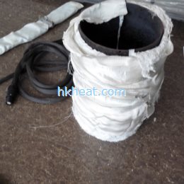 induction heating steel pipes with air cooled flexible induction coil