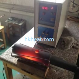 induction heating steel rod by 20kw induction power supply