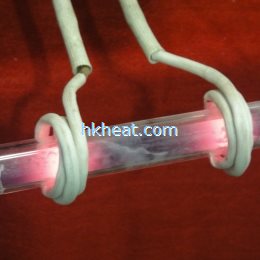 induction heating steel rod with dual heads induction coil
