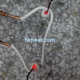 induction heating steel wires with double coils