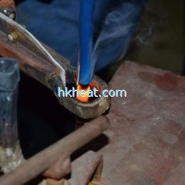 induction jointing wire connector by ultra high frequency induction heater