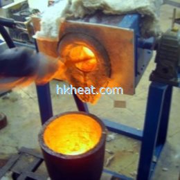 induction melting with tilting furnace