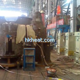 induction preheating and heat treatment after welding for 600mw turbine by hk-dsp air cooled machine