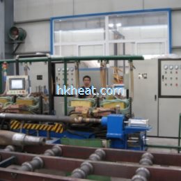 induction quenching axle by 250kw_20khz machine