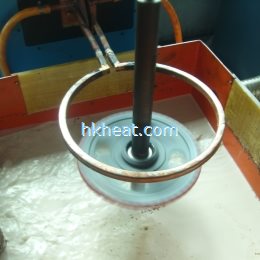 induction quenching gear teeth by 80kw induction heater