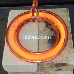 induction tempering steel ring by in-out induction coil