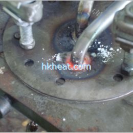 induction welding ss-steel pipes to bottom