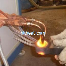inner induction coil heating steel workpiece