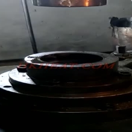 heating steel mould by flame for forging